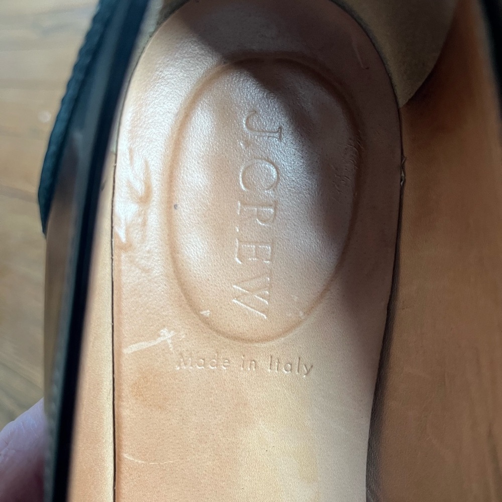 J Crew Black Leather Tassel Loafers ~ Sz 7.5 - Picture 13 of 16